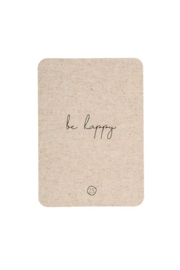Zusss Linnen Kaart Met Envelop Be Happy | Zusss