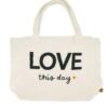Zusss Shopper Love This Day Ecru | Zusss
