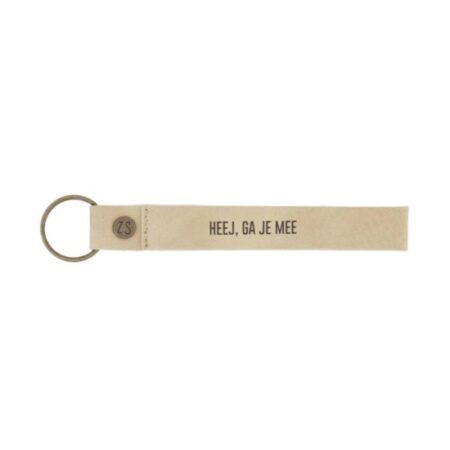 Zusss Sleutelhanger Heej Ga Je Mee Zand | Zusss