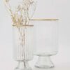 Zusss Tafelvaas S Op Voet Glas Ribbel | Zusss