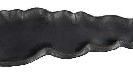 Zwart Bord Cloud - Tajimi - Porseleinen Serveerschaal - 35.5 x 14.5 x 3cm | Tokyo Design Studio