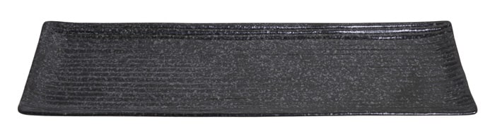 Zwart Rechthoekig Serveer Bord - The Oriental Shop - 33.2 x 10.5 cm