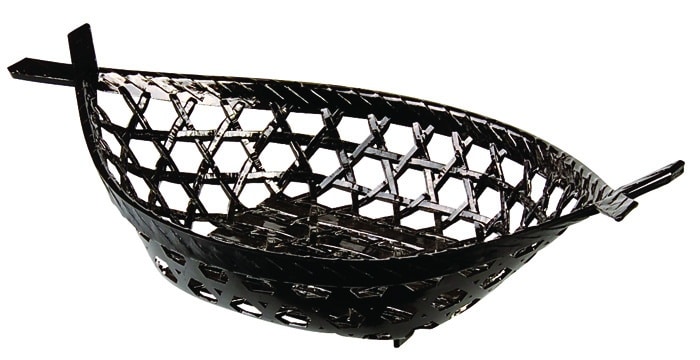 Zwart Tempura Mandje - Lacquerware - 25.5 x 14.5cm | Tokyo Design Studio
