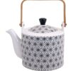 Zwart-Witte Theepot - Nippon Black - 1400ml 14x15cm | Tokyo Design Studio