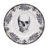 Zwart-wit bord met schedelontwerp - Royal Stafford Skull Collectie - 28 x 2