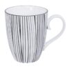 Zwart-witte Gestreepte Mok - Tokyo Design Studio - Nippon Black - 380ml 8.5 x 10.2cm | Tokyo Design Studio