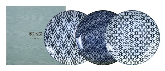 Zwart-witte bordenset - Nippon Black - Tokyo Design Studio - 3-delig - 25.7cm | Tokyo Design Studio