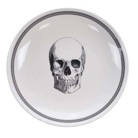 Zwart-witte keramische kom - Skull Design - Royal Stafford - 1000ml - 24