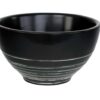 Zwart-witte porseleinen kom - Black Maru - 200ml - 10x5cm | Geen Merk