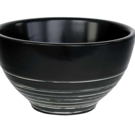 Zwart-witte porseleinen kom - Black Maru - 200ml - 10x5cm | Geen Merk