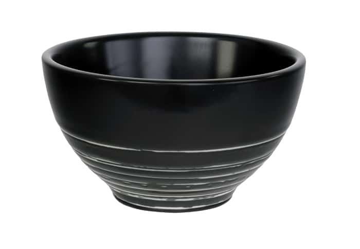Zwart-witte porseleinen kom - Black Maru - 200ml - 10x5cm | Geen Merk