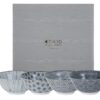 Zwart-witte porseleinen kommen - Nippon Black - Tokyo Design Studio - 4-delig - 500ml - 15.2x6.7cm | Tokyo Design Studio
