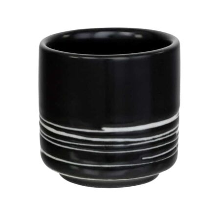 Zwart-witte sake kop - Black Maru - 50ml - 4.5 x 5cm | Geen Merk