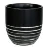 Zwart-witte theekop - Black Maru - 250ml 8x8cm | Geen Merk
