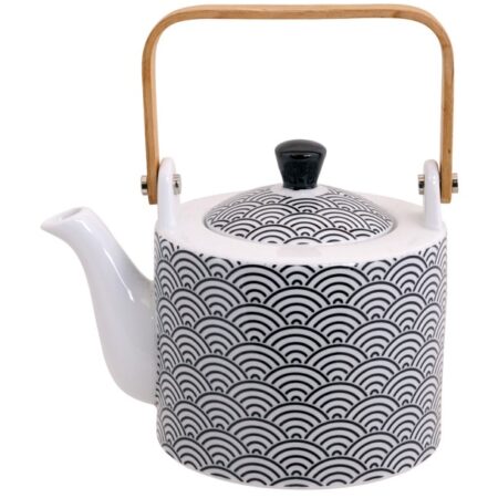 Zwart-witte theepot - Nippon Black - 800ml | Tokyo Design Studio