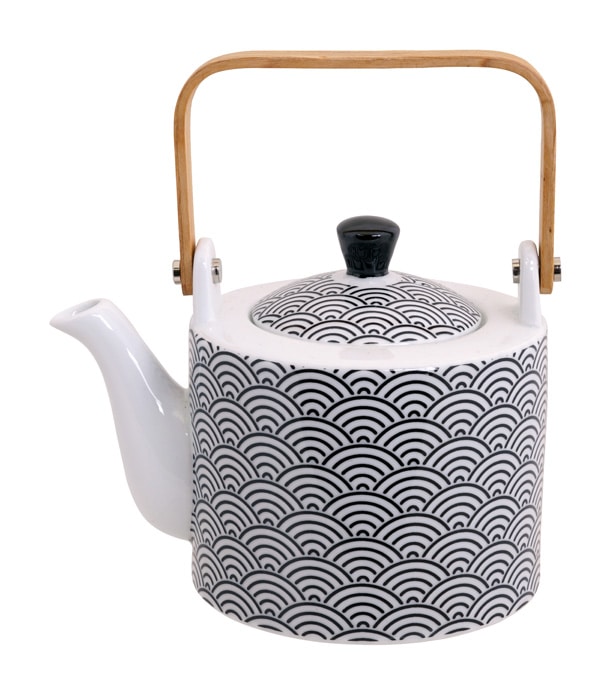 Zwart-witte theepot - Nippon Black - 800ml | Tokyo Design Studio