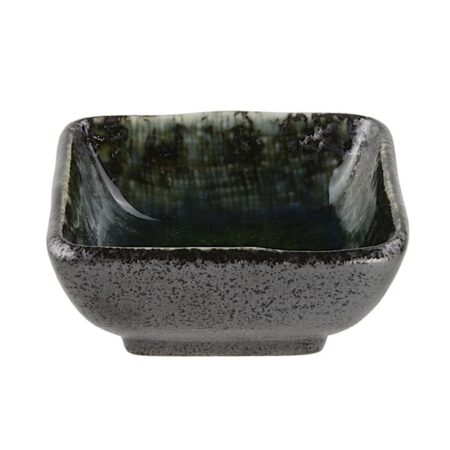 Zwart/Blauw Sojasaus Schaaltje - Keramiek - 7.5 x 7.5 x 3cm | Tokyo Design Studio