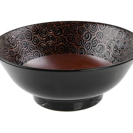 Zwart/Bruine Kom - Mixed Bowls - 1300ml - 21 x 8.5cm | Tokyo Design Studio