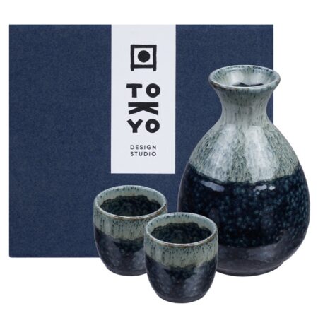 Zwart/Grijze Sakeset - Tokyo Design Studio - Set van 3 Stuks | Tokyo Design Studio