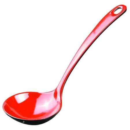 Zwart/Rode Dessertlepel - Melamine - 17.5 x 6.5cm | Tokyo Design Studio