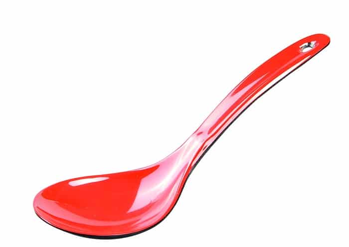 Zwart/Rode Dinerlepel - Melamine - 22.75 x 7.5cm | Tokyo Design Studio