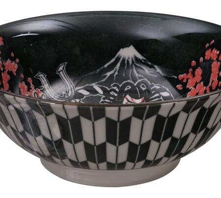 Zwart/Rode Kabuki Kom - Mixed Bowls - 1000ml - 20