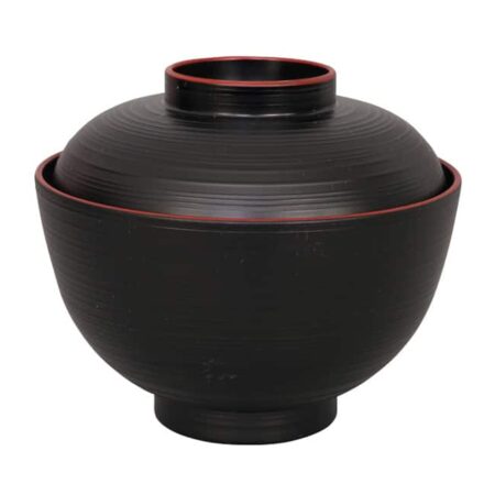 Zwart/Rode Kom - Lacquerware - 300ml - 10.8 x 6.35cm | Tokyo Design Studio