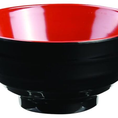 Zwart/Rode Kom - Melamine - 16.5 x 8.5cm | Tokyo Design Studio