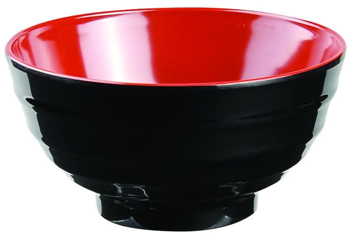 Zwart/Rode Kom - Melamine - 16.5 x 8.5cm | Tokyo Design Studio