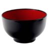 Zwart/Rode Lakwerk Kom - 13.3 x 8.3cm | Tokyo Design Studio