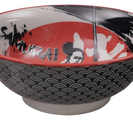 Zwart/Rode Samurai Kom - Mixed Bowls - 1000ml - 20