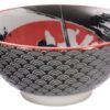 Zwart/Rode Samurai Kom - Mixed Bowls - 500ml - 14
