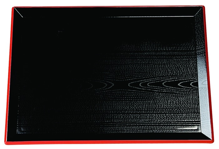 Zwart/Rode Tray - Lakwerk Serveerschaal - 39 x 29cm | Tokyo Design Studio