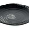 Zwart/Wit Bord - Black Maru - Porselein - 21.6 x 2.7 cm