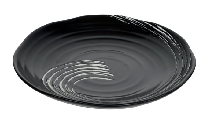 Zwart/Wit Bord - Black Maru - Porselein - 21.6 x 2.7 cm | Geen Merk