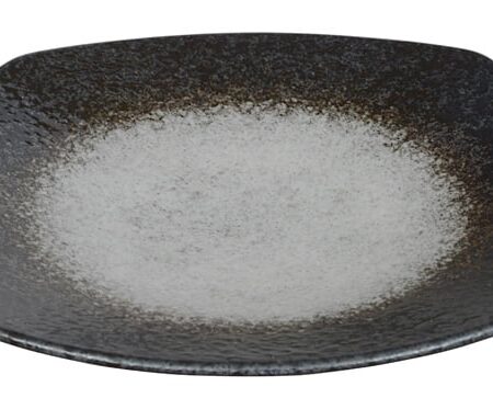 Zwart/Wit Bord - Mino Yaki - Diameter 28cm | Tokyo Design Studio
