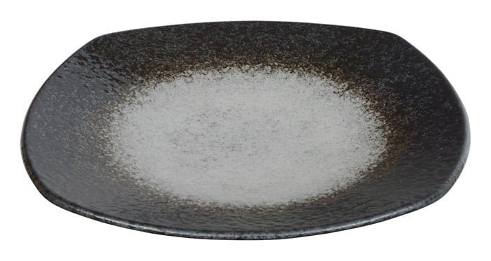 Zwart/Wit Bord - Mino Yaki - Diameter 28cm | Tokyo Design Studio
