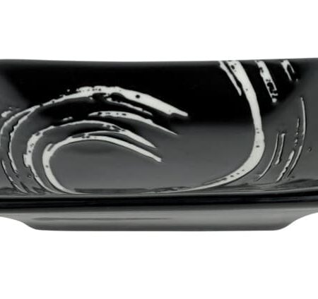 Zwart/Wit Sausschaaltje - Black Maru - 9.5 x 6.7cm | Geen Merk