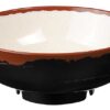 Zwart/Witte Kom - Melamine - Inhoud 1900ml - Afmeting 22.5 x 9cm | Tokyo Design Studio