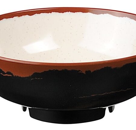 Zwart/Witte Kom - Melamine - Inhoud 1900ml - Afmeting 22.5 x 9cm | Tokyo Design Studio