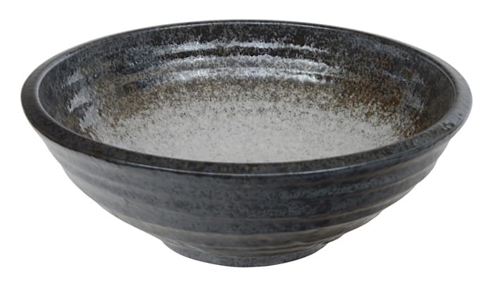 Zwart/Witte Kom - Mino Yaki - 1500ml - 24 x 8 cm | Tokyo Design Studio