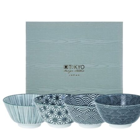 Zwart/Witte Kommenset - Nippon Black - Tokyo Design Studio - 4-delig - 300ml - 12 x 6.4cm | Tokyo Design Studio