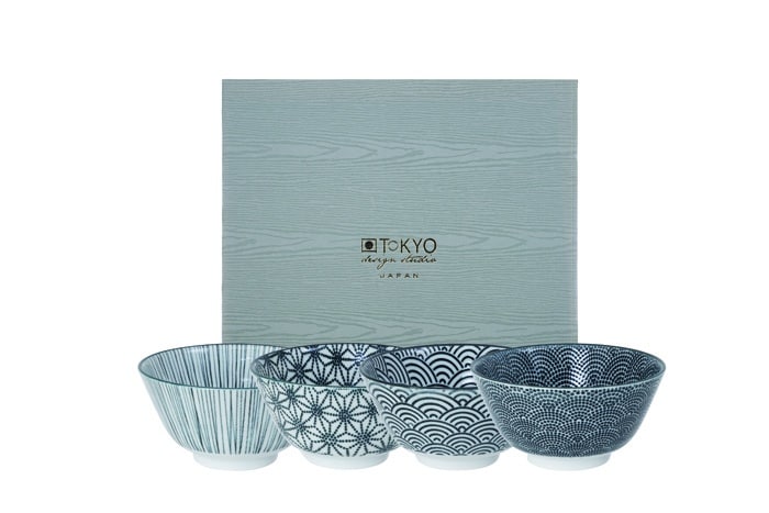 Zwart/Witte Kommenset - Nippon Black - Tokyo Design Studio - 4-delig - 300ml - 12 x 6.4cm | Tokyo Design Studio