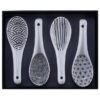 Zwart/Witte Porseleinen Lepelset - Nippon Black - 4-delig - 13.8 x 4.8 cm | Tokyo Design Studio