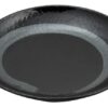 Zwart/Zilver Bord - Silver Brush Collectie - Diameter 26cm | Tokyo Design Studio