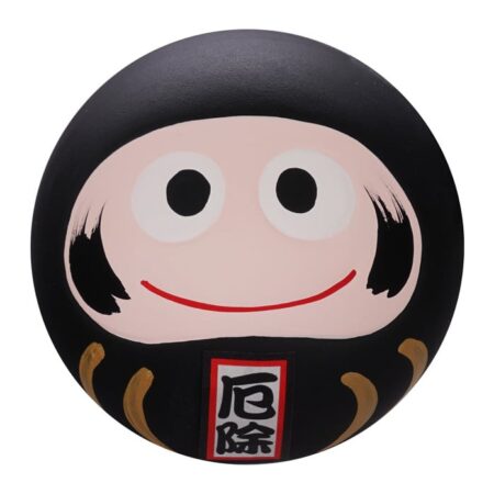 Zwarte Daruma Pop - Traditioneel Japans Gelukssymbool - 6 x 6 x 6 cm | Tokyo Design Studio