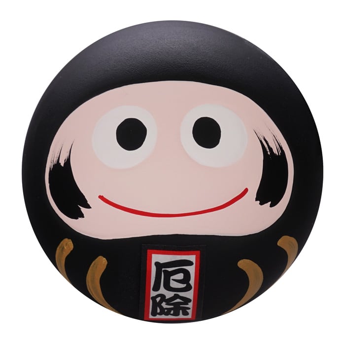 Zwarte Daruma Pop - Traditioneel Japans Gelukssymbool - 6 x 6 x 6 cm | Tokyo Design Studio