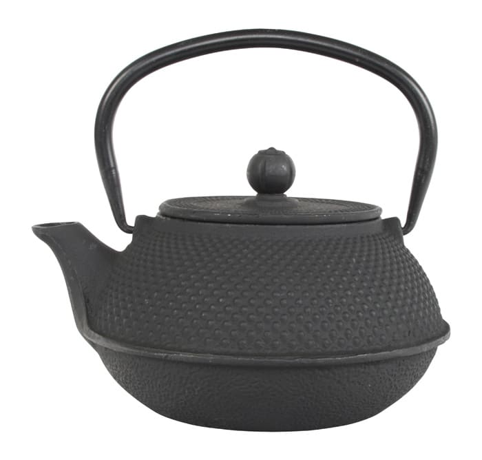 Zwarte Gietijzeren Theepot - 800ml - 17.5 x 15 x 10cm | Tokyo Design Studio