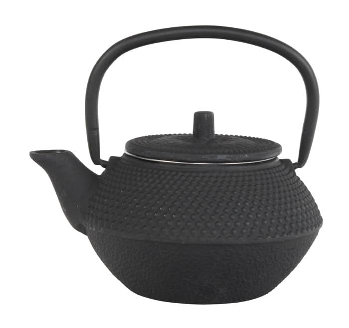 Zwarte Gietijzeren Theepot - Traditioneel Japans Ontwerp - 350ml - 13.5x11.5x8.5cm | Tokyo Design Studio