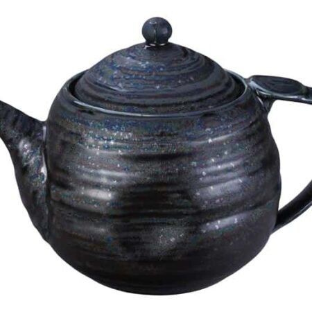 Zwarte Handgemaakte Theepot met Roestvrij Stalen Zeef | Tokyo Design Studio